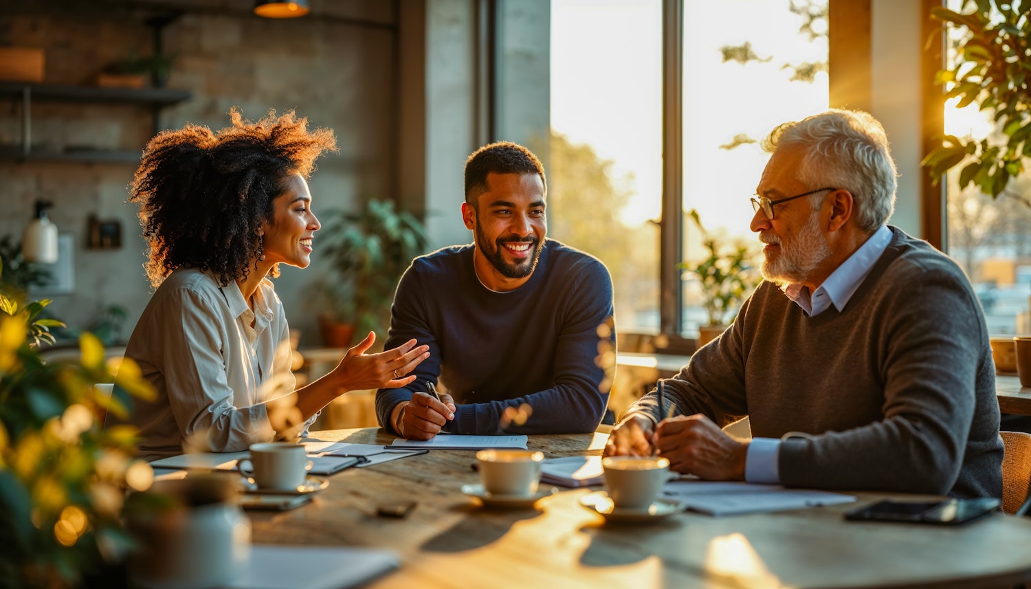 A group of people engaged in an understanding conversation, illustrating the positive impact of informed support systems for individuals living with DID.
