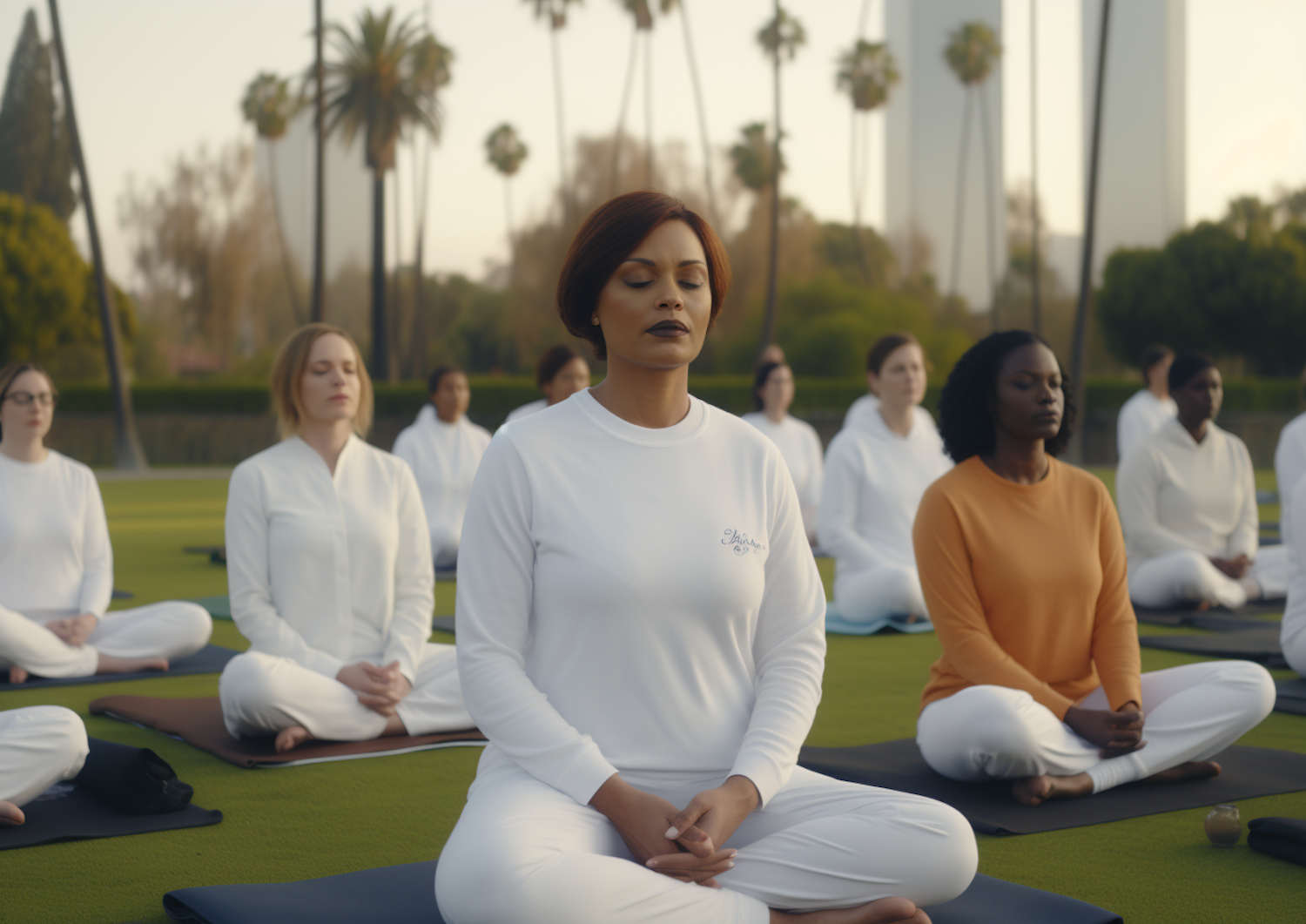 An individual practices grounding techniques outdoors, demonstrating simple actions like deep breathing to stay present and connected in daily life.