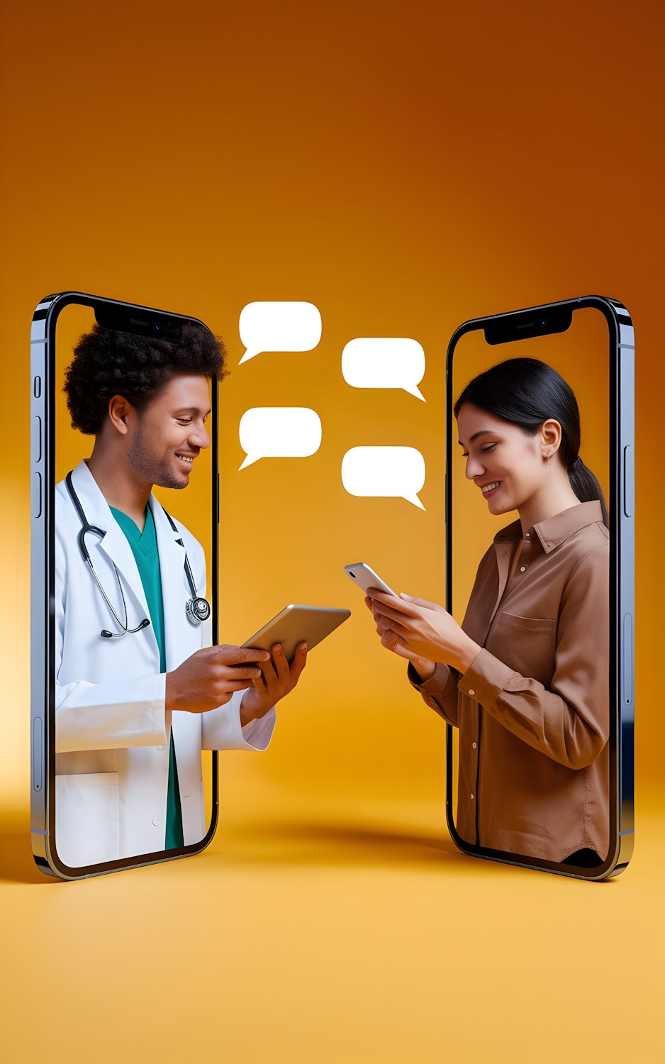 A person engaging with a digital therapeutic app on their smartphone, symbolizing on-demand support and personalized care.