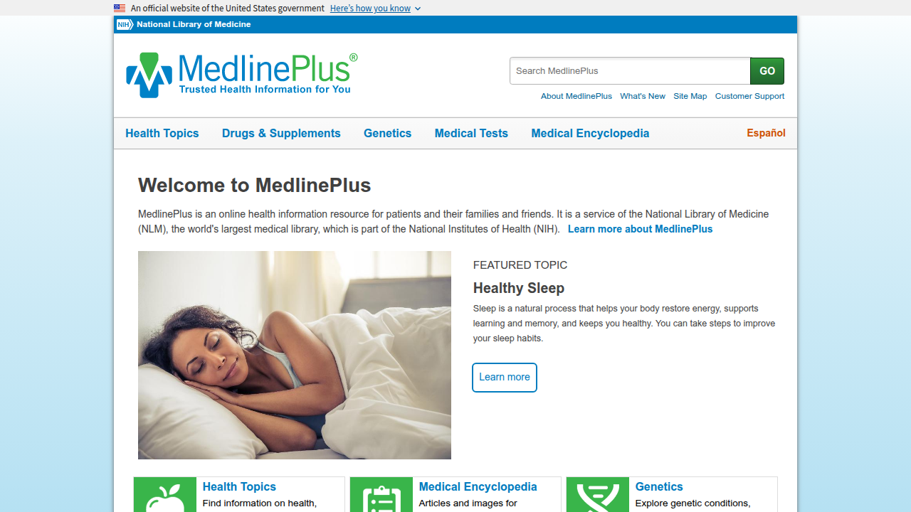MedlinePlus provides comprehensive information on medical terms and abbreviations, helping patients understand their health better.