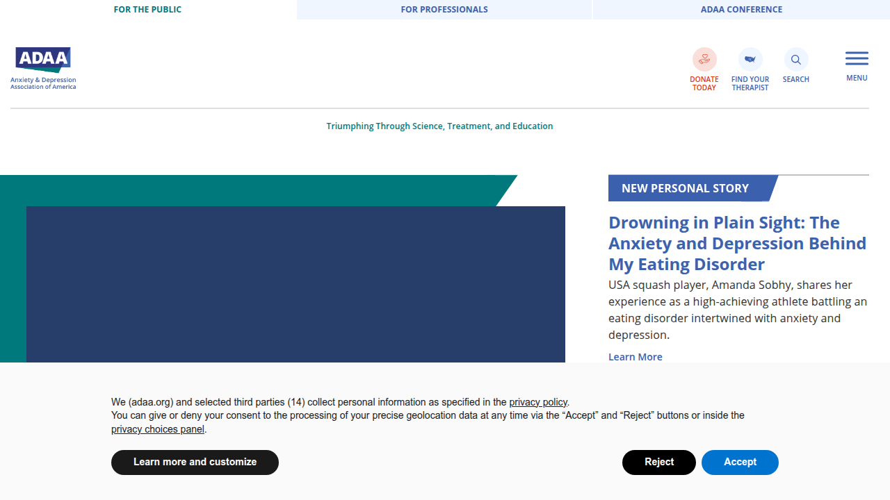 The Anxiety & Depression Association of America (ADAA) provides resources and a therapist directory to help individuals find qualified mental health professionals.