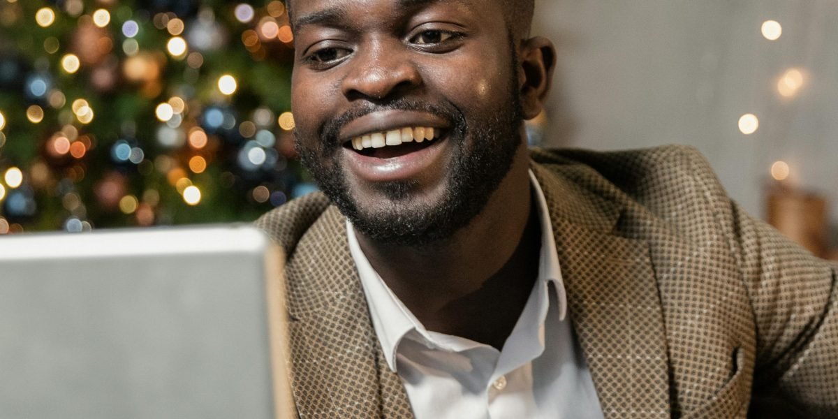 A person engaging in a video call, representing an initial virtual consultation with a potential therapist.