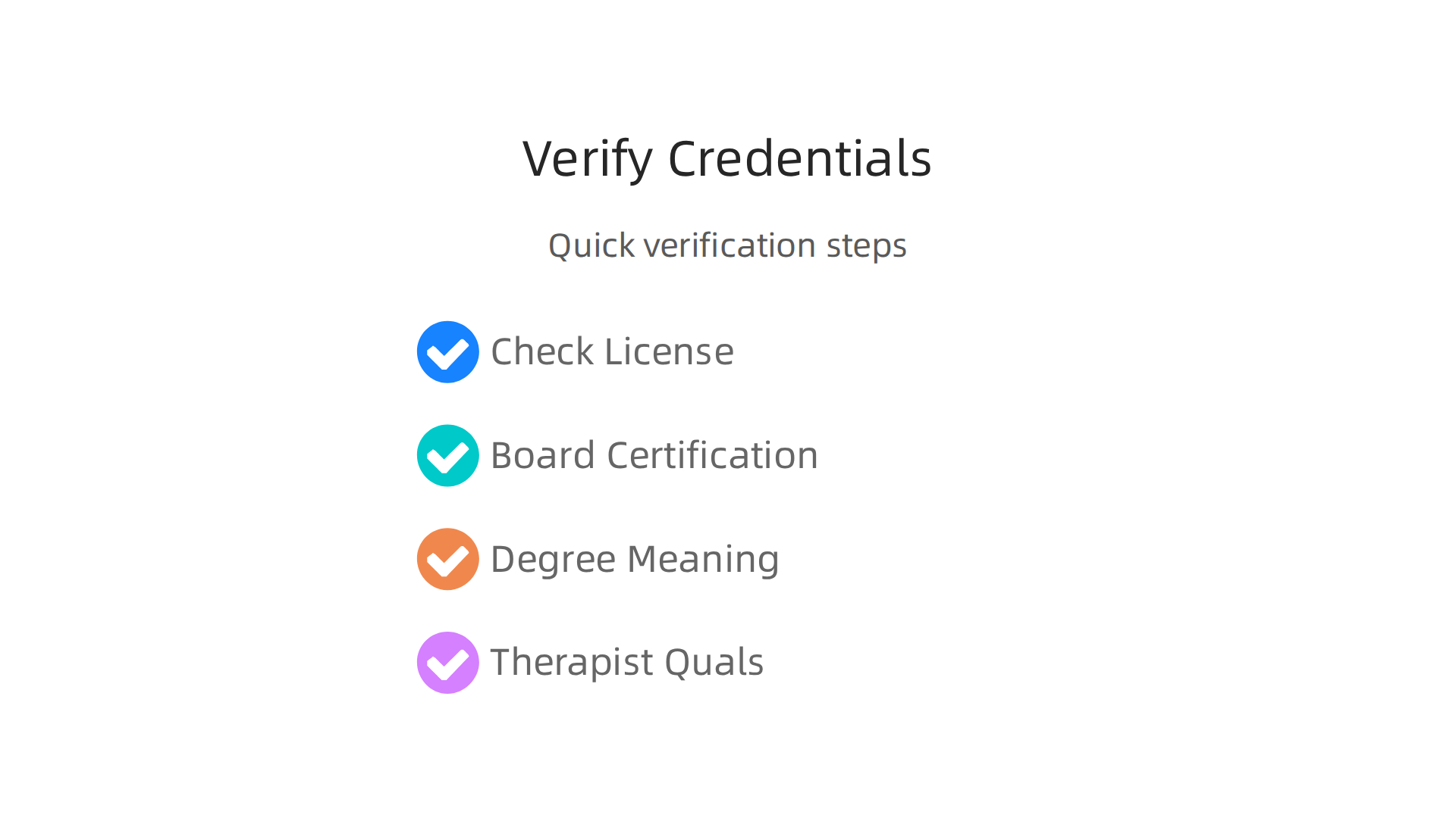A step-by-step guide on how to verify a medical professional's license, board certification, and degree.