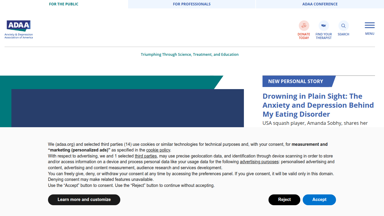 The ADAA website provides valuable information and statistics on conditions like Persistent Depressive Disorder (PDD).