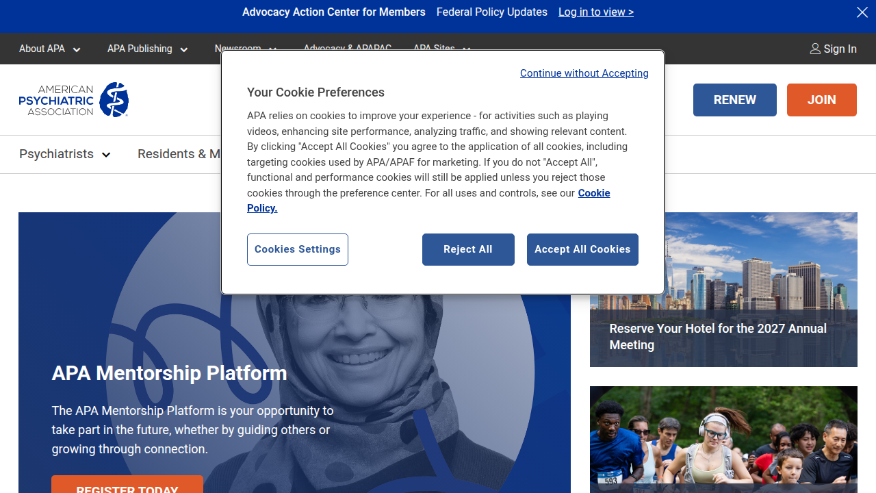 The official website of the American Psychiatric Association, a key authority on mental health conditions.