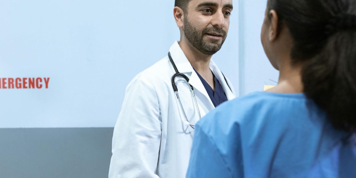 A patient appears confused and overwhelmed while reviewing medical documents.