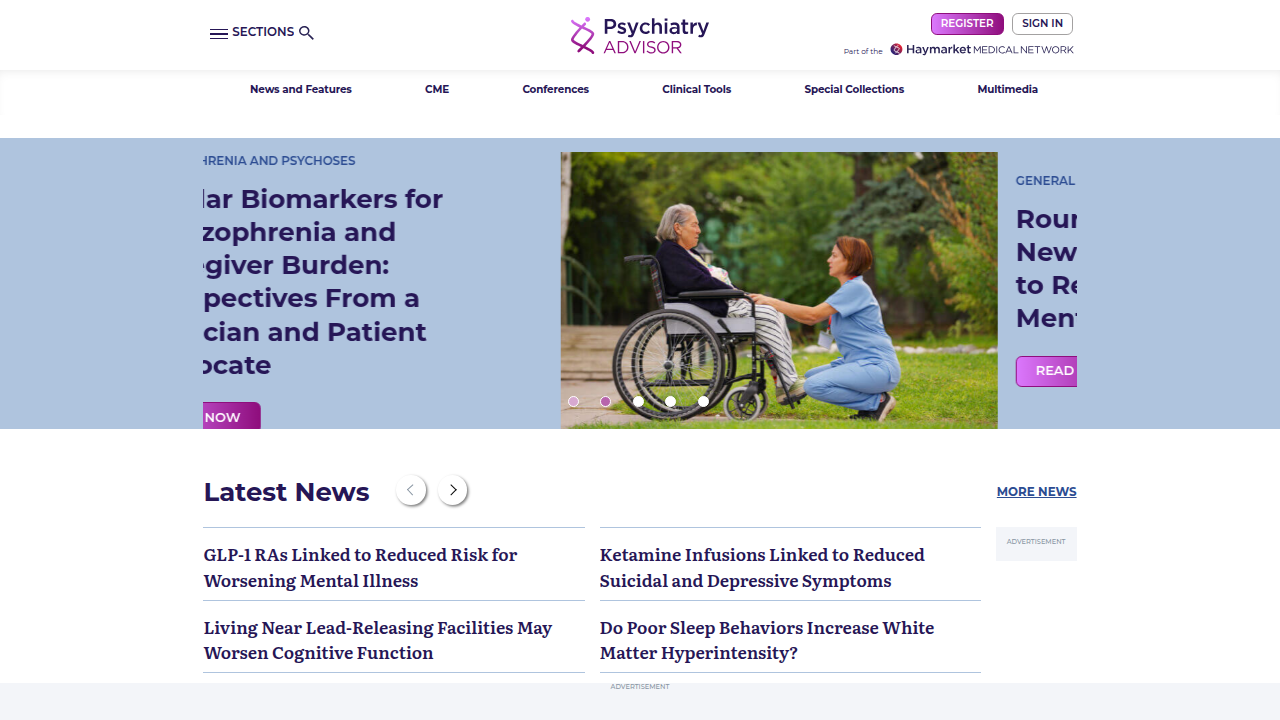 Psychiatry Advisor reports on clinical news and research findings relevant to mental health professionals.