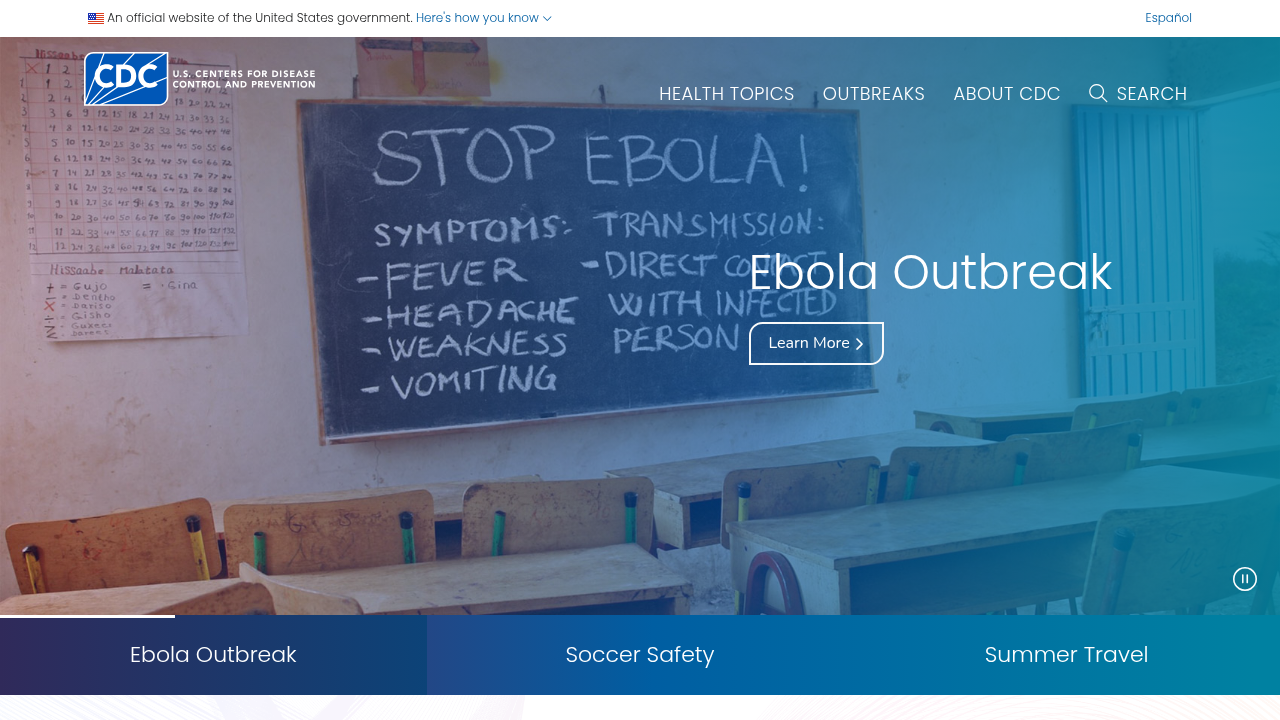A screenshot of the CDC website, referencing fast statistics and data related to pneumonia and other health conditions.