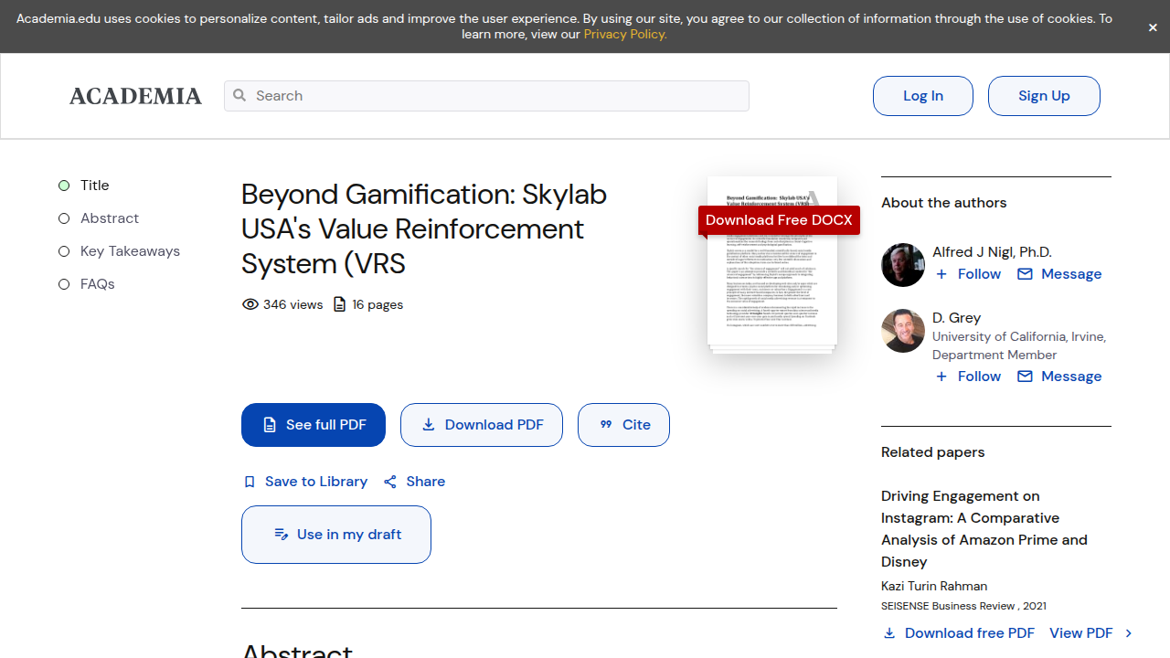The "Beyond Gamification" white paper explores how the Value Reinforcement System (VRS) evolved from gamification.