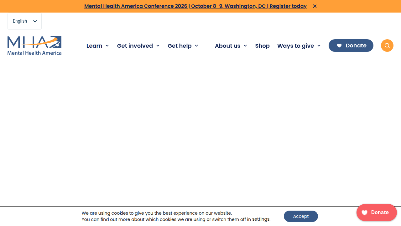 Mental Health America's 'Terms to Know' glossary offers clear definitions for common mental health terms.